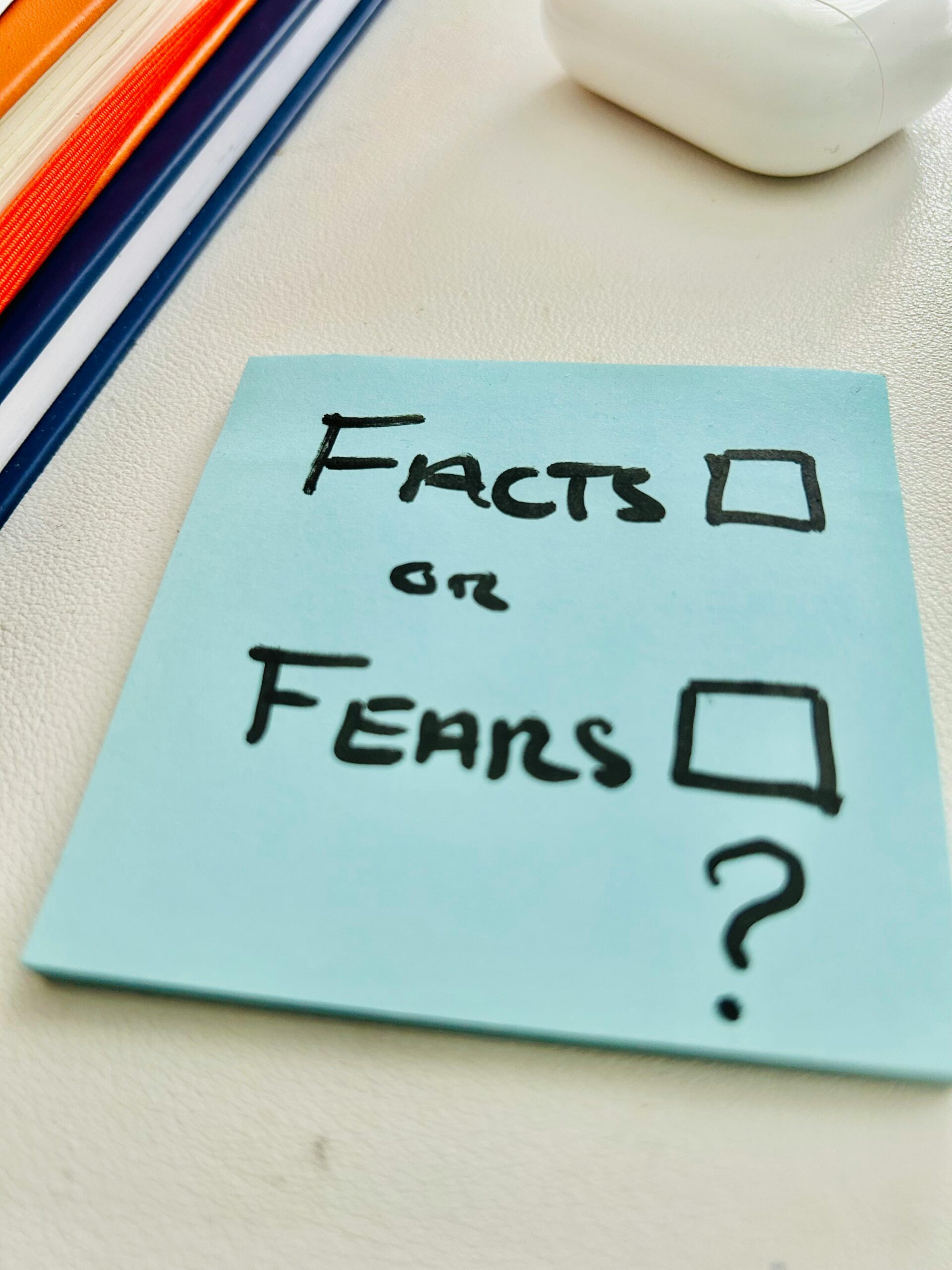 common addiction myths facts vs fears sticky note